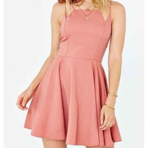 Silence + Noise Pink Skater Dress